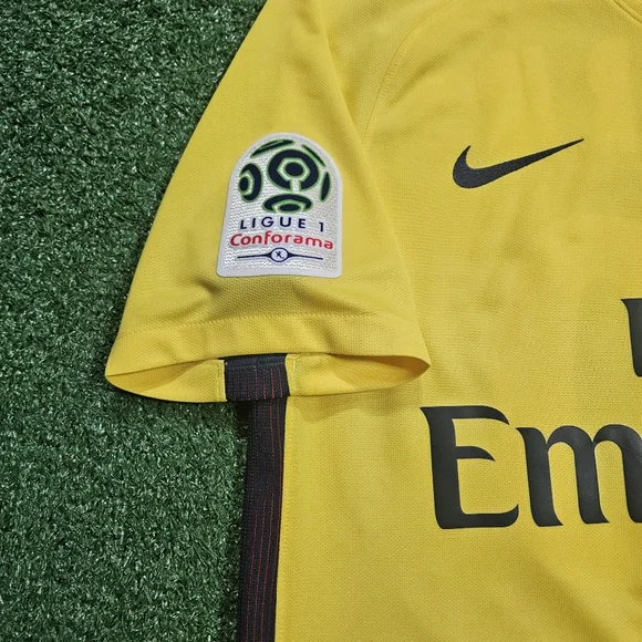 Nike PSG Neymar Jr #10 2017/2018 away yellow jersey size M Ligue 1